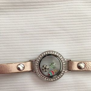 Oragami Owl Wrap bracelet +charms